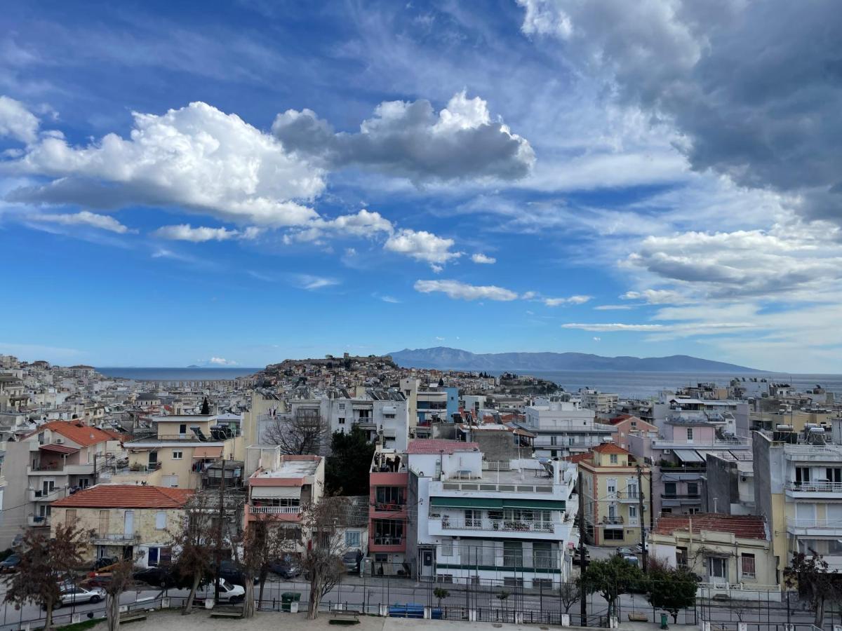 George & Nia Apartment - Central Kavala With Panoramic Terrace View Zewnętrze zdjęcie