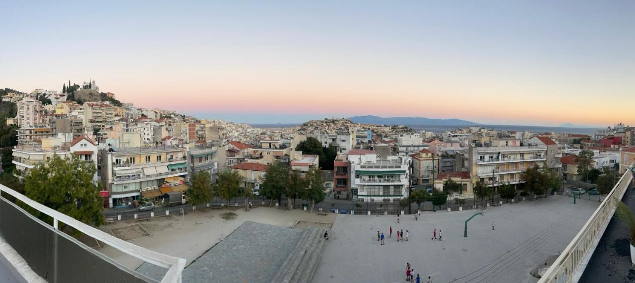 George & Nia Apartment - Central Kavala With Panoramic Terrace View Zewnętrze zdjęcie